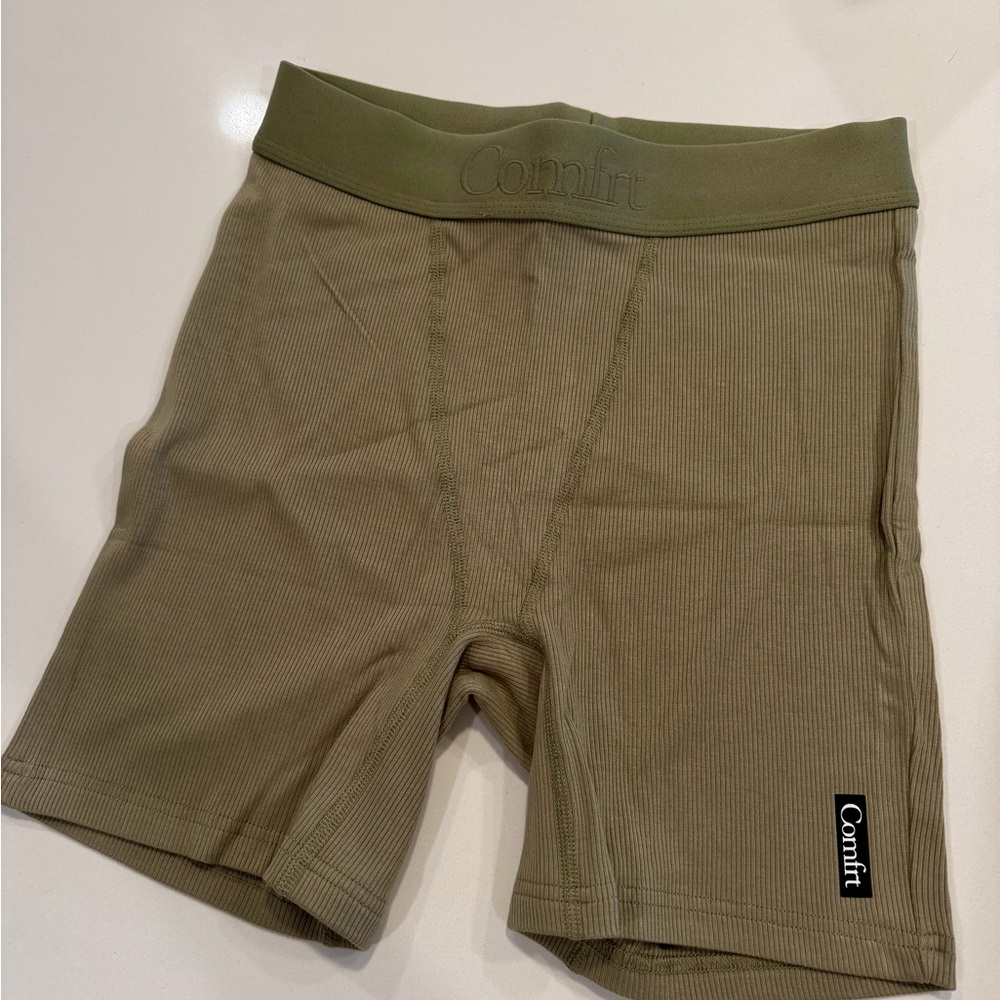 Comfrt Ribbed Boxer Briefs in Pine